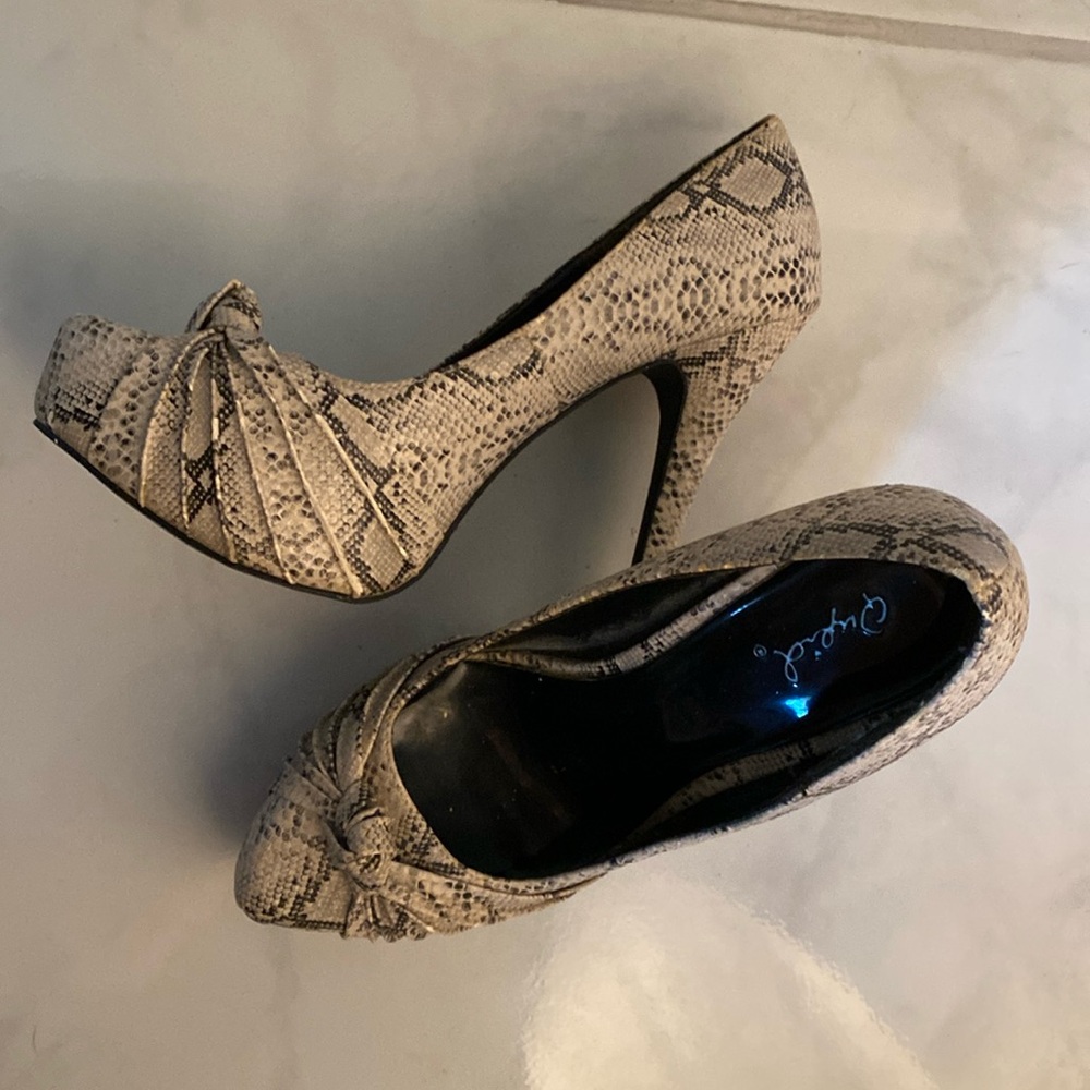 Faux Snake Heels